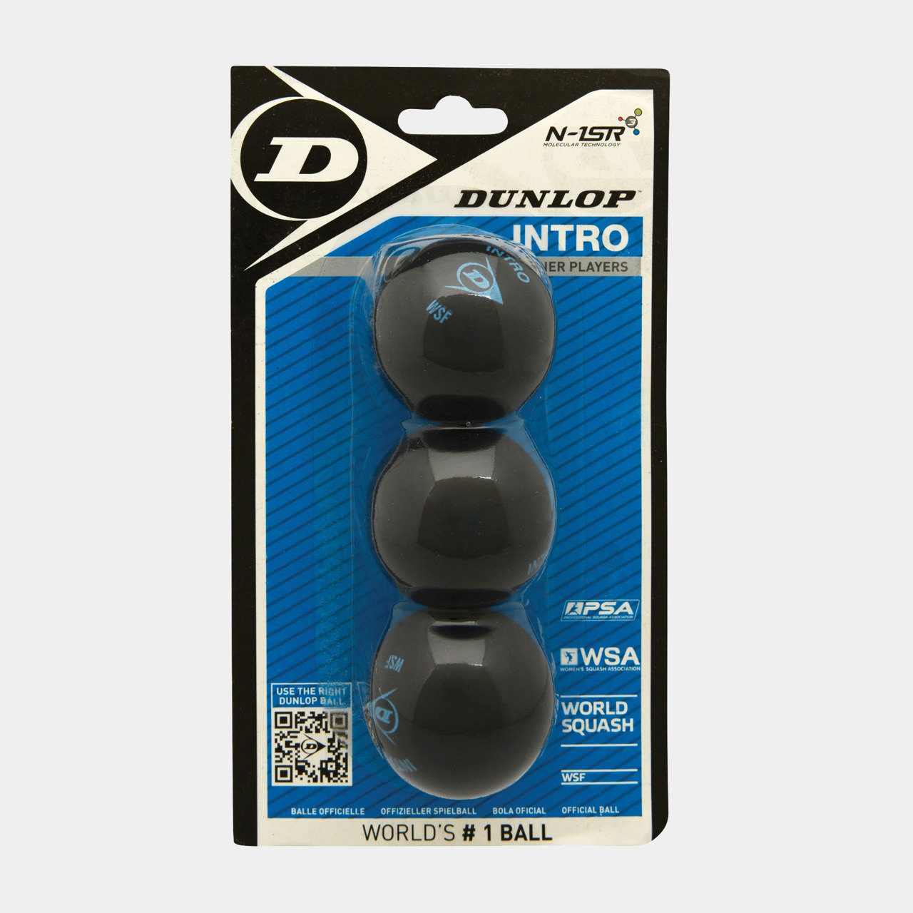 Intro Squash Ball 3Ball Blister - single blue dot