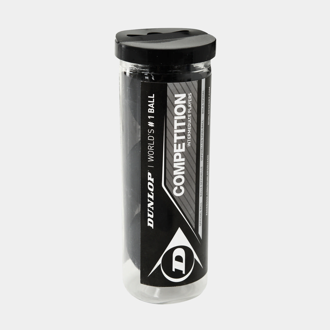 Competition Squash Ball 3Ball Tube - single Yellow dot