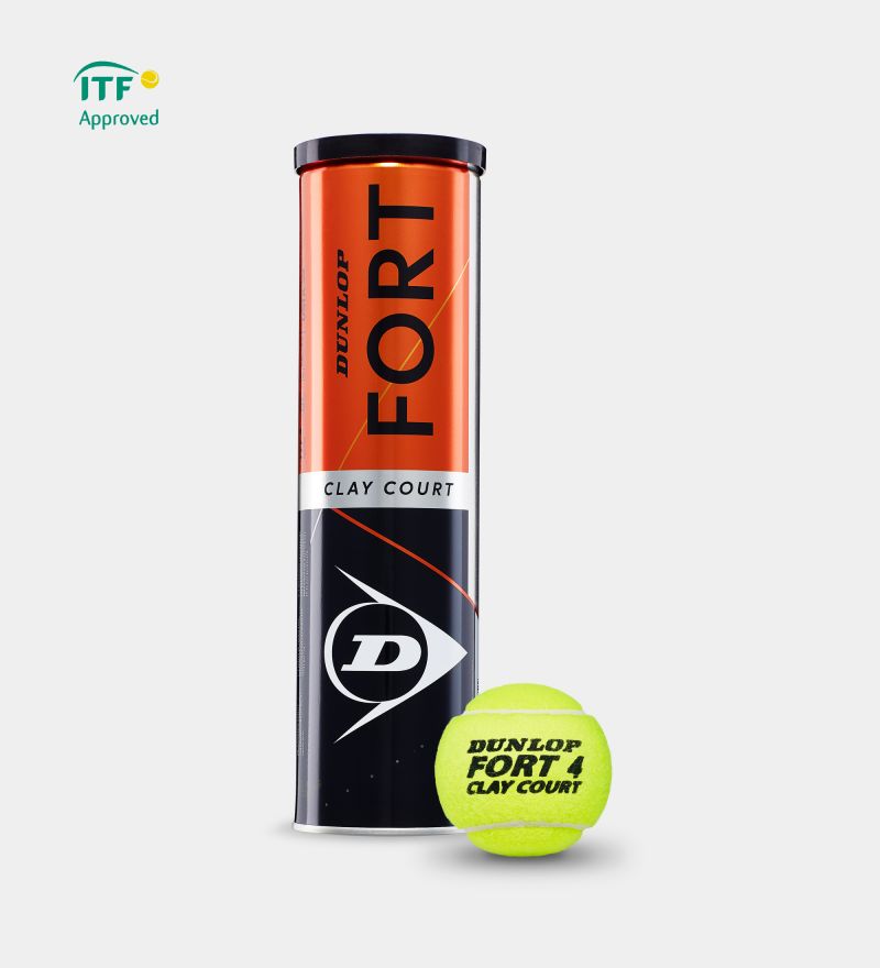 Dunlop Fort Clay Court 1 x 4 Tennis Balls Tennisbälle NEW ORIGINAL Tenis 