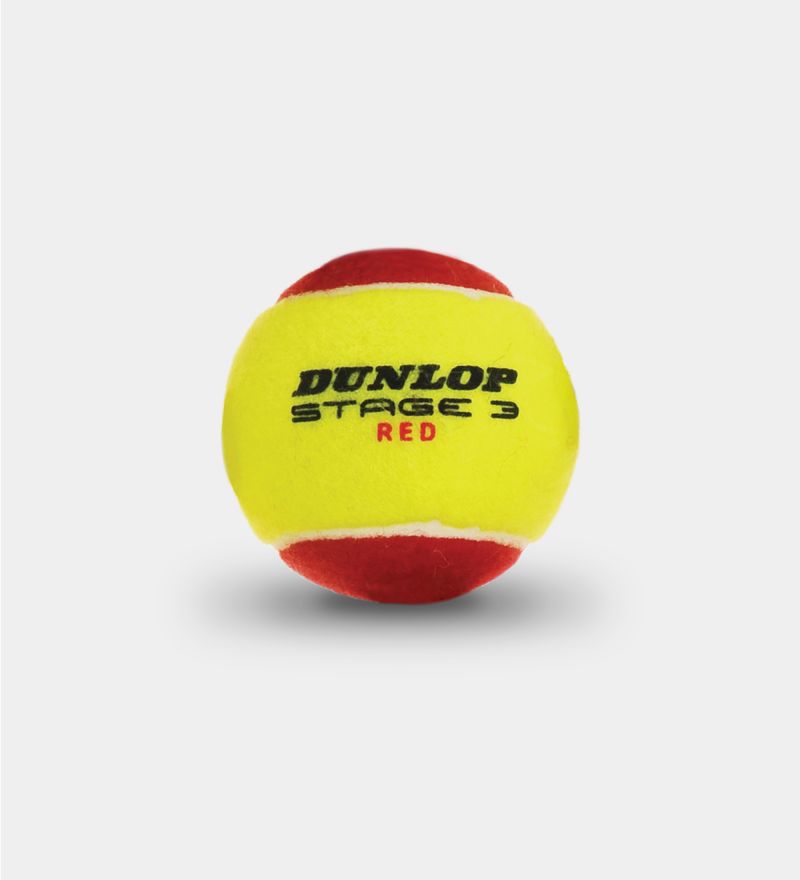 Dunlop Stage 3 Red 3POLYBAG Unisex Adult Tennis Ball One Size Red 